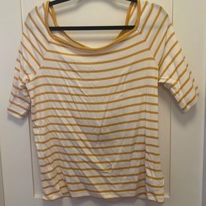 GAP Yellow Striped Shirt size XXL